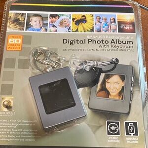 Gray Digital Photo Album Keychain